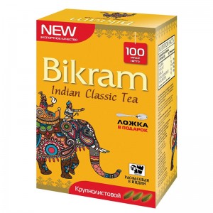 Крупнолистовой чай чёрный индийский Бикрам (Big Leaf Bikram), 100 грамм