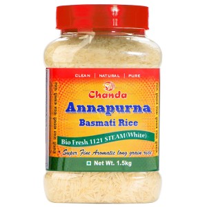 Аннапурна рис Басмати пропаренный марки Чанда (Annapurna Basmati rice Steam Chanda), 1,5 кг