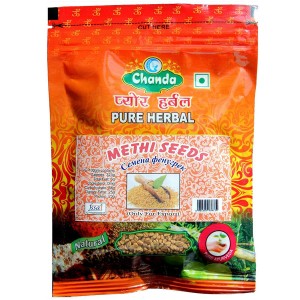 Метхи (Пажитник) семена марки Чанда (Methi seeds Chanda), 100 грамм