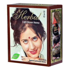 хна для волос Светло-коричневая марки Хербул (Light Brown henna Herbul), 60 грамм