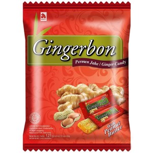 Джинджербон имбирные конфеты с арахисом (Gingerbon with peanut butter candy), 125 грамм