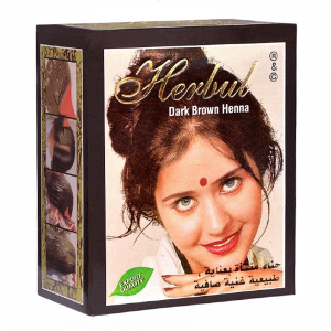 хна для волос Тёмно-коричневая марки Хербул (Dark Brown henna Herbul), 60 грамм