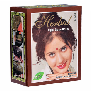 хна для волос Светло-коричневая марки Хербул (Light Brown henna Herbul), 60 грамм