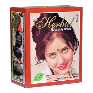 хна для волос Махагони марки Хербул (Mahogany henna Herbul), 60 грамм
