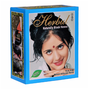 хна для волос Натурально-чёрная марки Хербул (Natural Black henna Herbul), 60 грамм