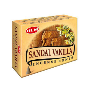 благовония конусы Сандал и Ваниль марки ХЕМ (Sandal Vanilla HEM)