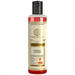 шампунь для волос Мёд и Миндальное масло марки Кхади (Honey and Almond oil shampoo Khadi), 210 мл
