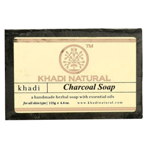 мыло Древесный уголь марки Кхади (Charcoal soap Khadi), 125 грамм