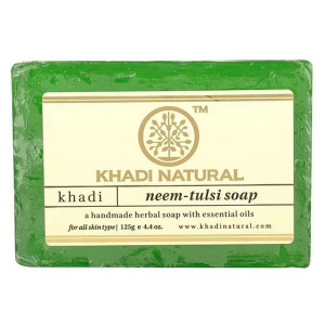 мыло Ним Тулси марки Кхади (Neem Tulsi soap Khadi), 125 грамм