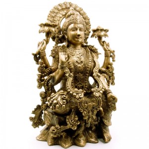 бронзовая статуя богиня Лакшми