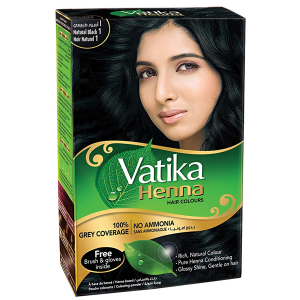 хна для волос Натурально-чёрная марки Дабур (Natural Black henna Dabur), 60 грамм